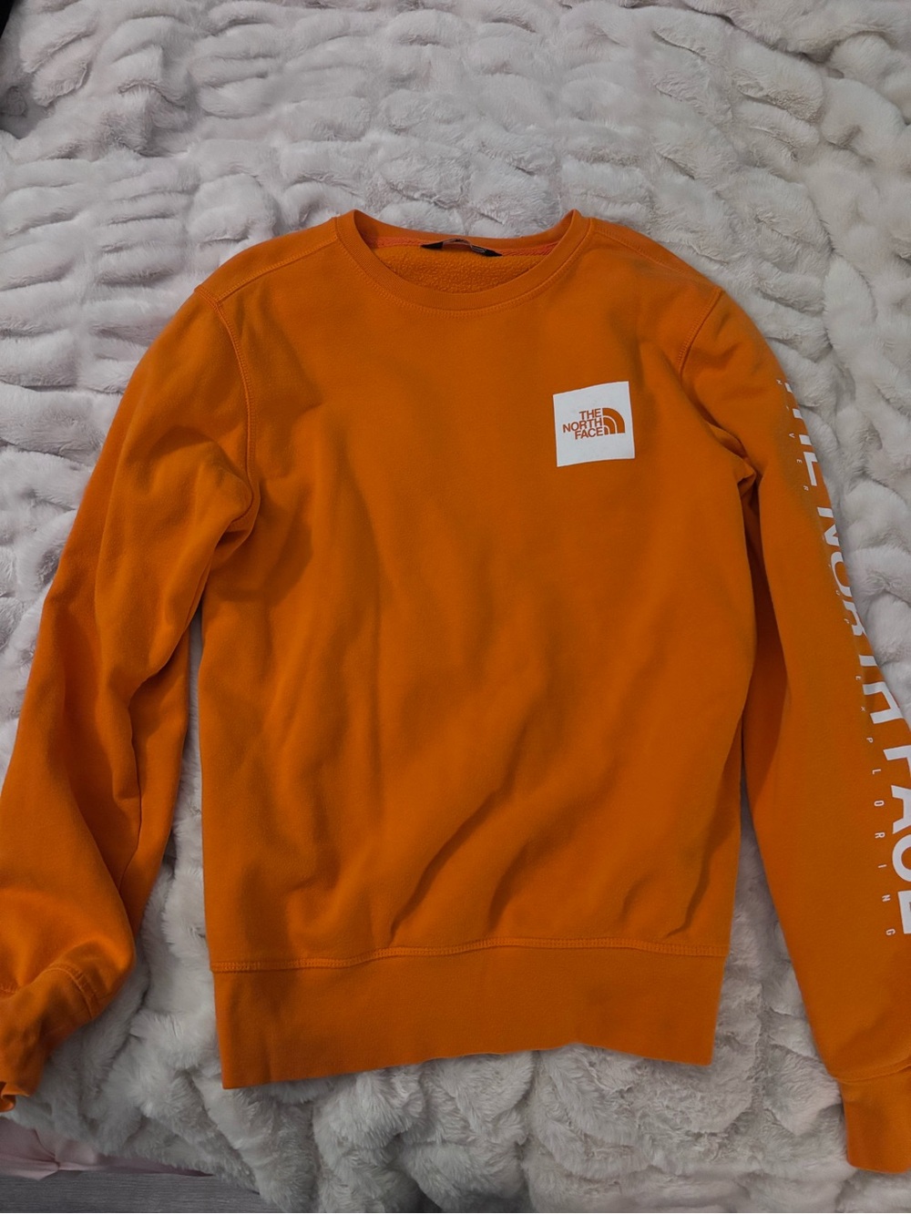 The North Face Men's Bright Orange Crewneck Sweatshirt